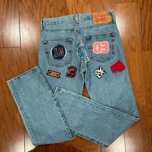 Levi’s patchwork jeans